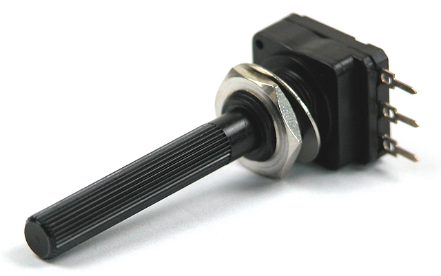 Potmeter met 6mm as plastic mono-lineair 50K - Piher - PB free